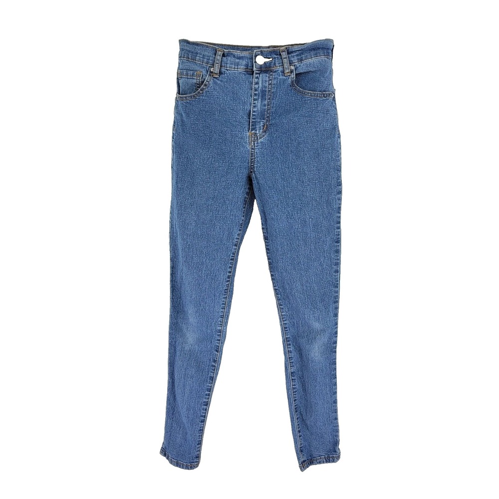 Forever 21 Skinny Jeans Mid Rise Stretch‎ Womens Size 25 Blue Cotton Blend Denim